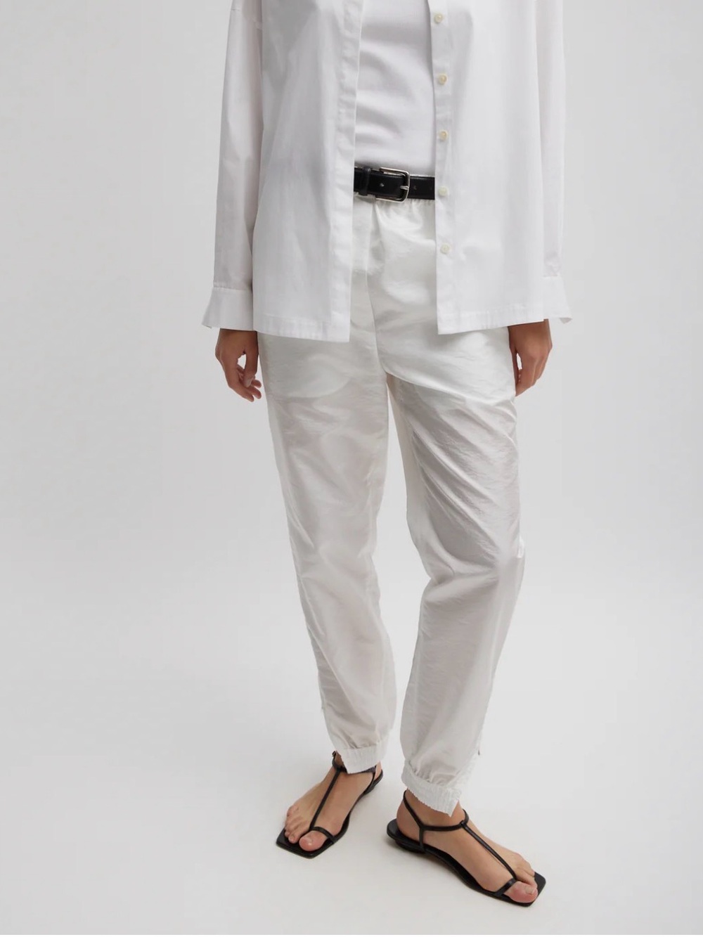 Tibi Crispy Nylon Kat Jogger Pants L